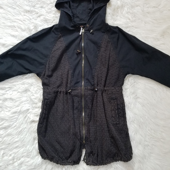 Free People For A Rainy Day Eyelet Utility Jacket - Picture 5 of 11